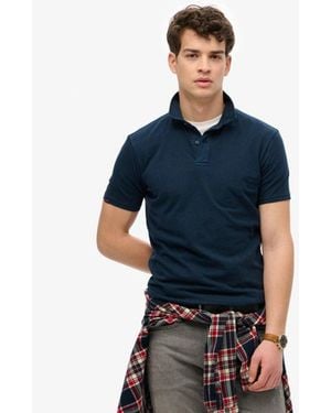 Superdry & Co Essential Jersey Polo Top - Blue