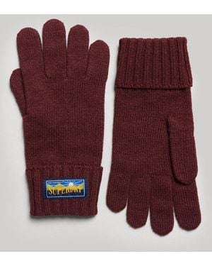 Superdry & Co Wool Blend Radar Gloves - Red
