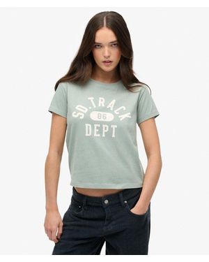 Superdry Athletic Graphic Fitted T-shirt - Grey