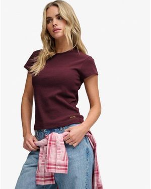 Superdry Athletic Essential T-shirt Slanke Pasvorm - Rood