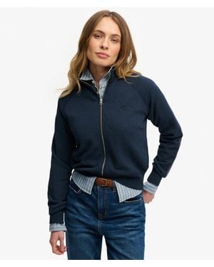 Superdry & Co Essential Logo Zip Track Top - Blue