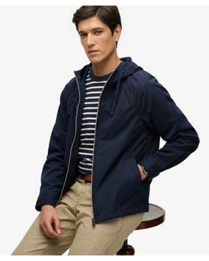 Superdry & Co Hooded Washed Twill Jacket - Blue