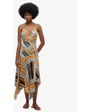 Superdry & Co Premium Hanky Hem Dress - Metallic