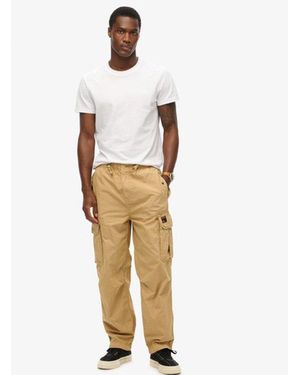 Superdry baggy Parachute Broek - Wit