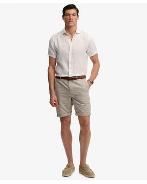 Superdry Premium Textured Chino Shorts - Natural