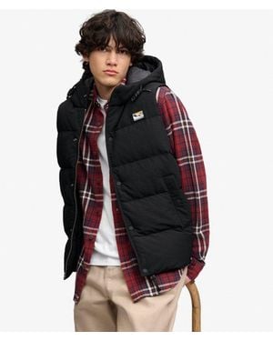 Superdry Hooded Short Everest Gilet - Black