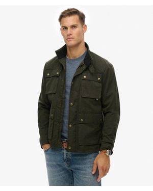 Superdry Merchant Wax Racer Jacket - Green