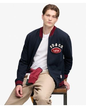 Superdry & Co Vintage Athletic Bomber Track Top - Blue