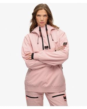Superdry & Co Freestyle Softshell Ski Hoodie - Pink