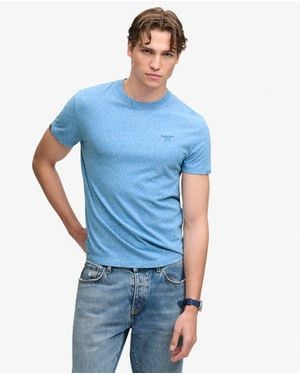 Superdry & Co Essential Serif Logo Embroidered T-shirt - Blue