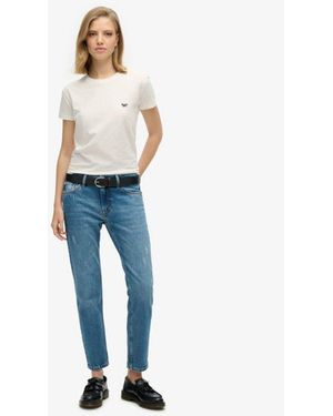 Superdry Organic Cotton Mid Rise Slim Jeans Size: 26/32 - Blue