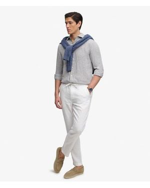 Superdry Merchant Linen Pants - Blue