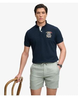 Superdry The Merchant Store - Linen Shorts - Blue