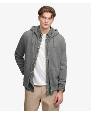 Superdry & Co Essential Logo Zip Hoodie - Grey