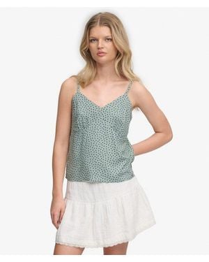 Superdry Cotton Cami Top - Green