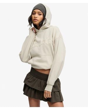 Superdry Bench X & Co Bench Oversized Applique Hoodie - Natural