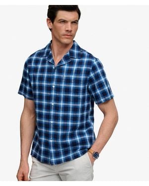 Superdry & Co Cabana Check Short Sleeve Shirt - Blue