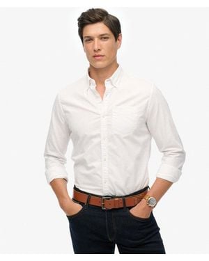 Superdry Long Sleeve Oxford Shirt - White