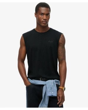 Superdry & Co Organic Cotton Essential Logo Tank Top - Black