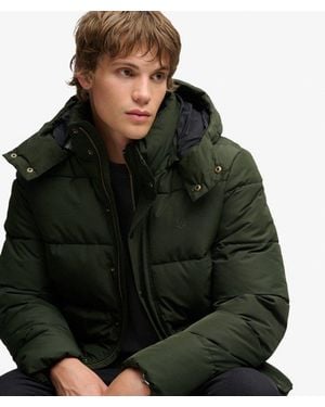 Superdry Premium Hooded Puffer Jacket - Green
