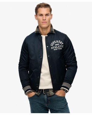 Superdry & Co Athletic Varsity Bomber Jacket - Blue