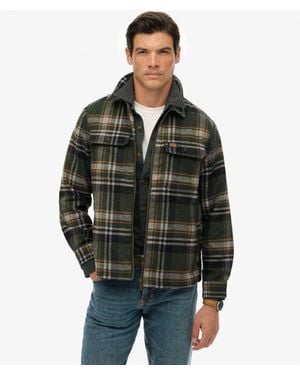 Superdry Wool Miller Zip Overshirt - Green