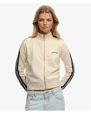 Superdry Essential Logo Zip Trainingsjack - Naturel