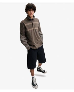 Superdry Bench X & Co Bench Supersoft Logo Polo Shirt - Grey