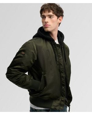 Superdry Hooded Ma1 Bomberjack - Zwart