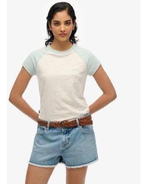 Superdry & Co Organic Cotton Essential Logo Raglan T-shirt - White