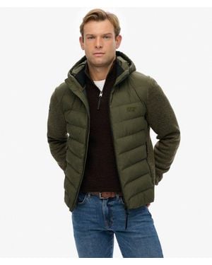 Superdry Hooded Storm Knit Hybrid Jacket - Green