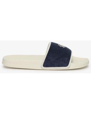Superdry Towelling Pool Sliders - Blue