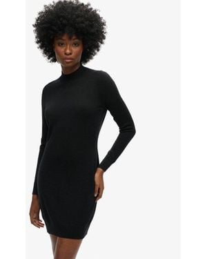 Superdry & Co Merino Long Sleeve Knit Dress - Black