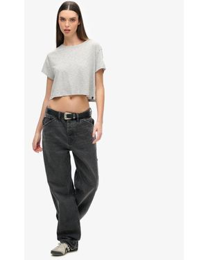 Superdry Slouchy Cropped T-shirt - White