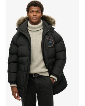 Superdry & Co Everest Long Baffled Parka Jacket - Black