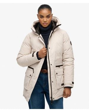 Superdry City Padded Parka Jacket - Natural