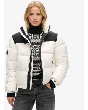 Superdry Sportstyle Code Puffer Jacket - Natural