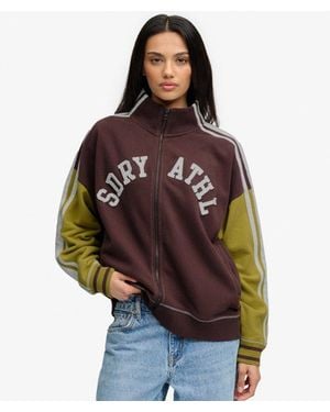 Superdry & Co Cult Applique Loose Track Top - Brown