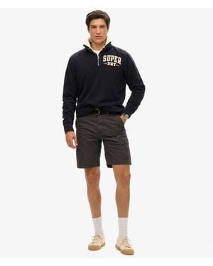 Superdry & Co Organic Cotton Heavy Cargo Shorts - Blue