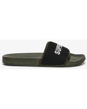 Superdry & Co Utility Mesh Pool Sliders - Black