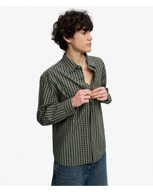 Superdry Bench X & Co Bench Skater Check Long Sleeve Shirt - Green
