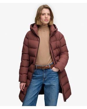 Superdry City Mid Gewatteerde Jas - Rood