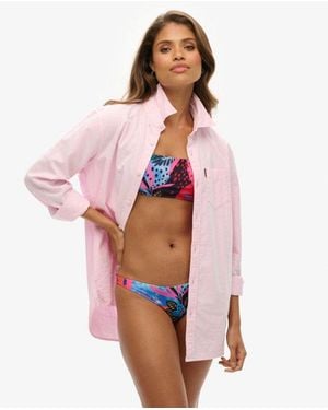 Superdry & Co Tropical Cheeky Bikini Briefs - Pink
