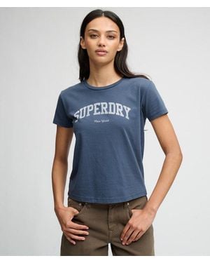 Superdry & Co Athletic Essentials Fitted Graphic T-shirt - Blue