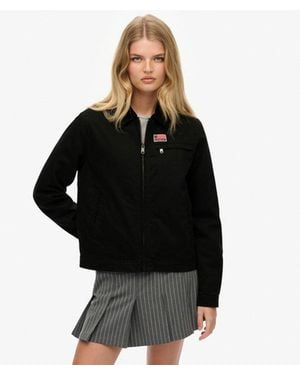 Superdry Cord Collar Quilt Ranch Jacket - Black