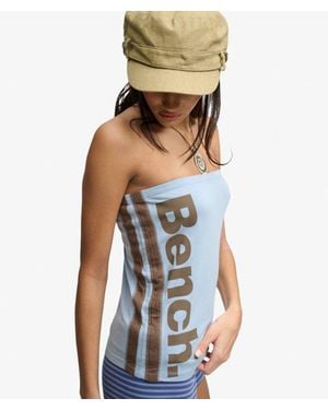 Superdry Bench Contrast Bandeau Top - Blauw