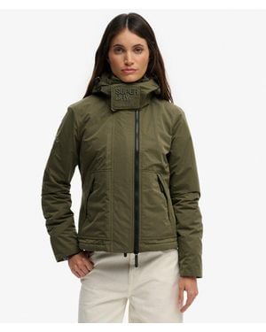 Superdry Hooded Microfibre Arctic Windcheater Jacket - Green
