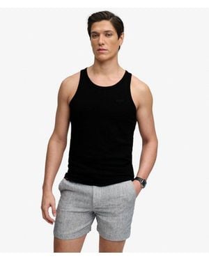 Superdry Unbrushed Essential Logo Vest - Black