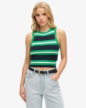 Superdry Fijngebreide Tanktop - Groen