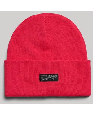 Superdry & Co Essential Logo Beanie - Red